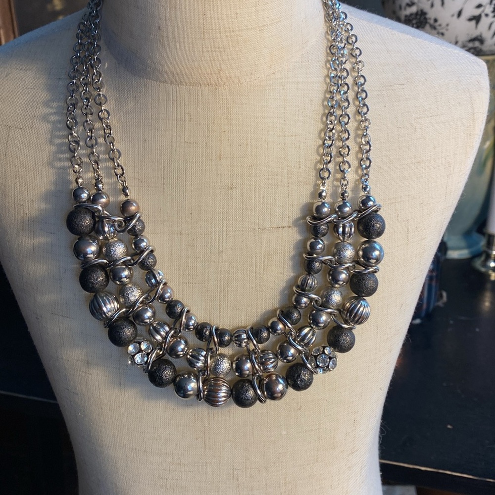 Premier Design Elegant Silver Beaded Necklace